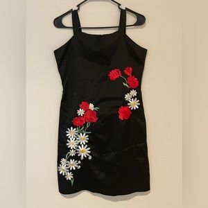 Beautiful Embroidered Black Dress